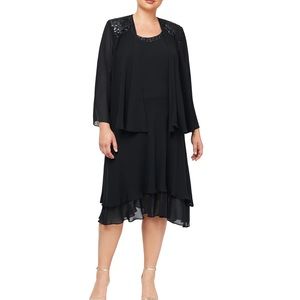 Sequin Beaded Dress & Jacket Set
SLNY